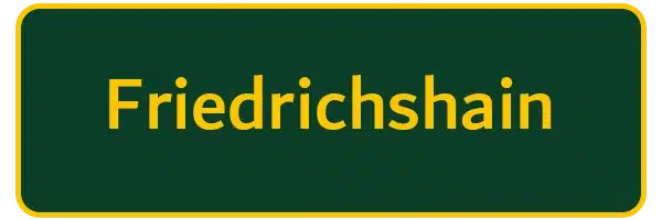 Bezirksschild von Berlin Friedrichshain