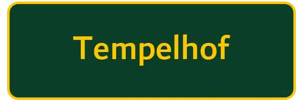 Bezirksschild von Berlin Tempelhof